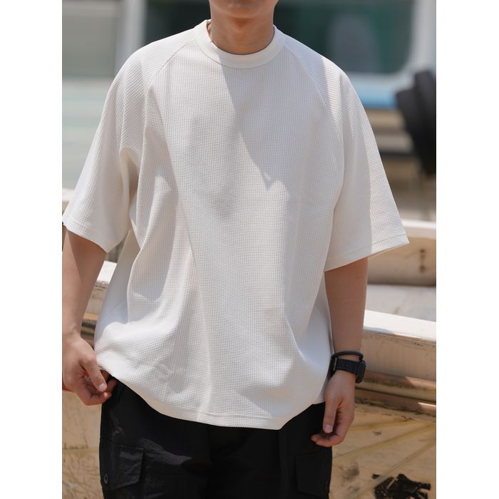 ワッフルテクスチャ Tシャツ M10264
