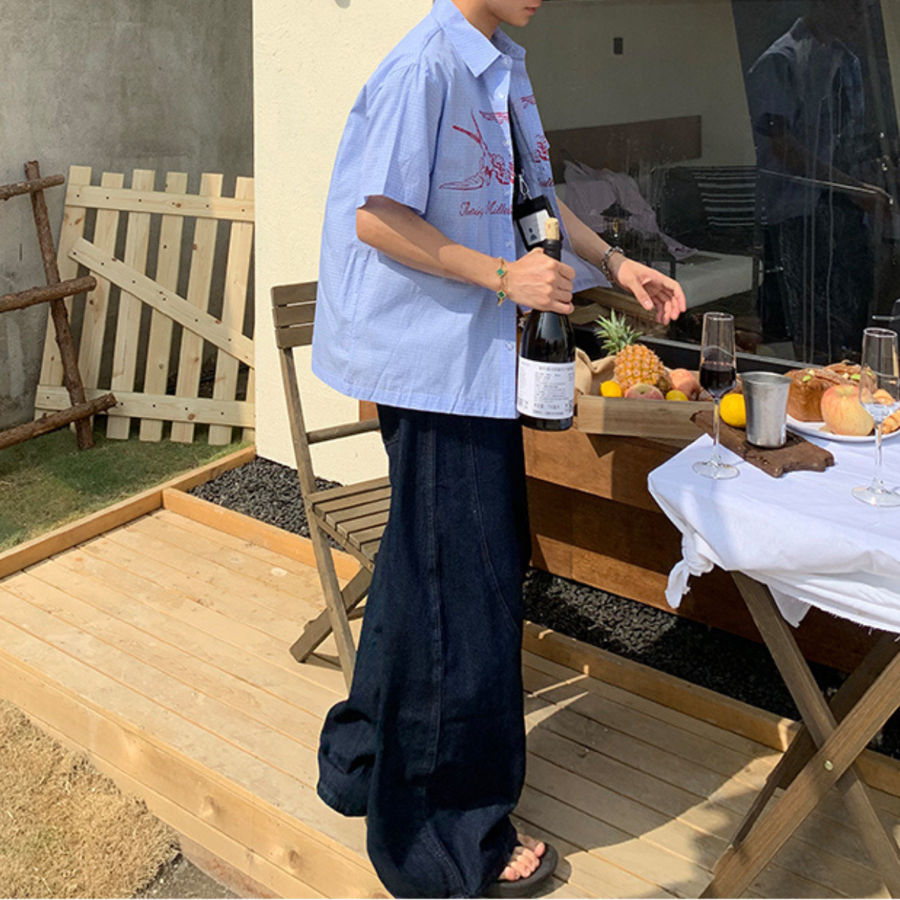 カーブライン ワイドデニムパンツ M10462