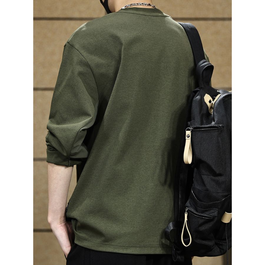ポケット 切り替え ロングTシャツ M10668