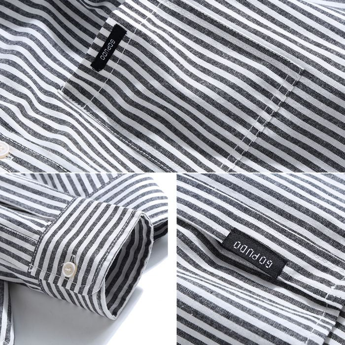 ストライプ柄シャツ M10118