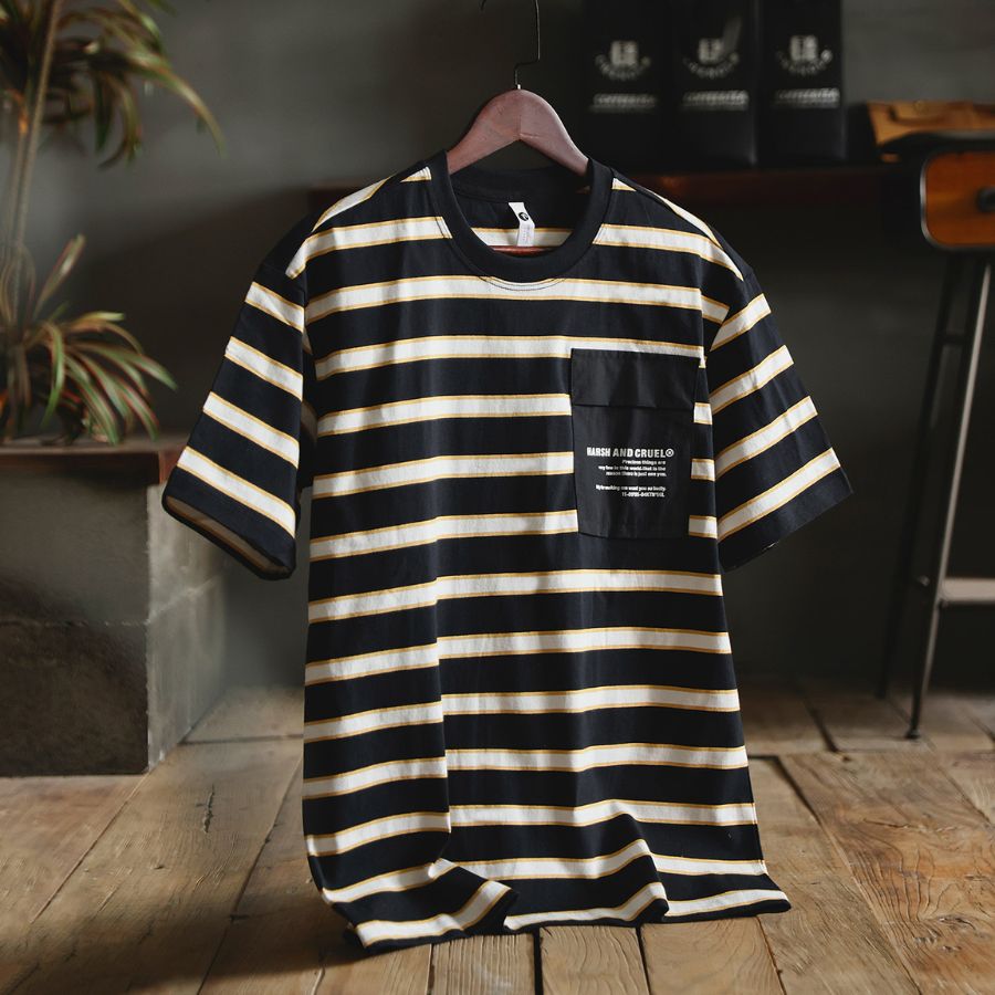 ボーダー ポケット Tシャツ M10686
