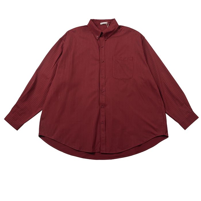 同色ストライプ 長袖シャツ M10335