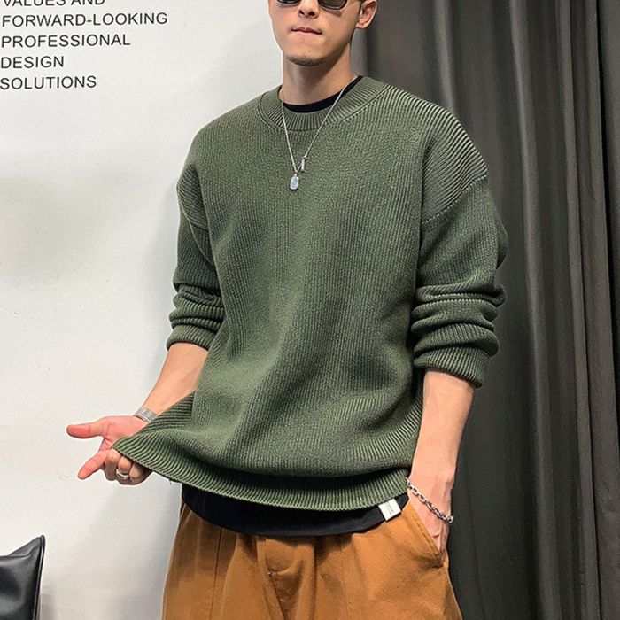 ドロップショルダー クルーネックニット M10539