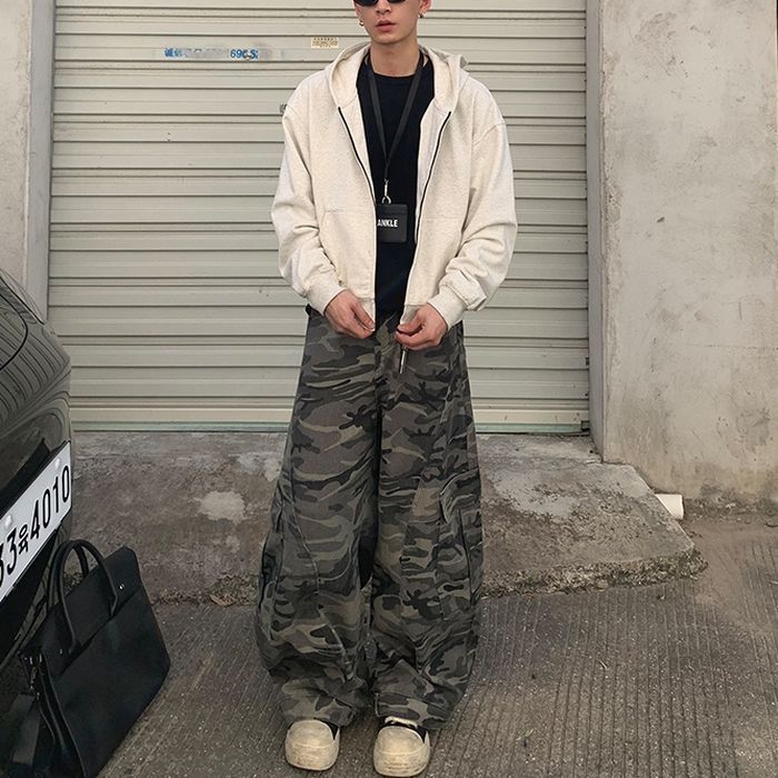 カモフラージュ柄 カーゴパンツ M10488