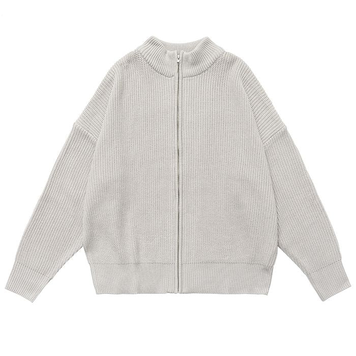 オーバーサイズ ジップアップ カーディガン M10081