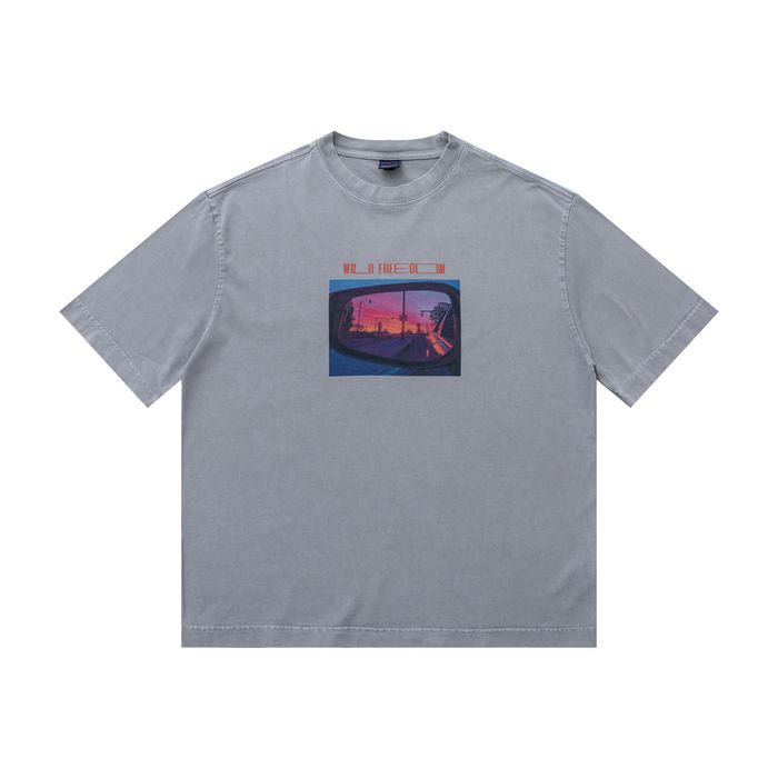 サンセットプリント Tシャツ M10136