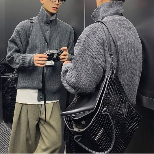 襟付き2WAYニットカーディガン M10461