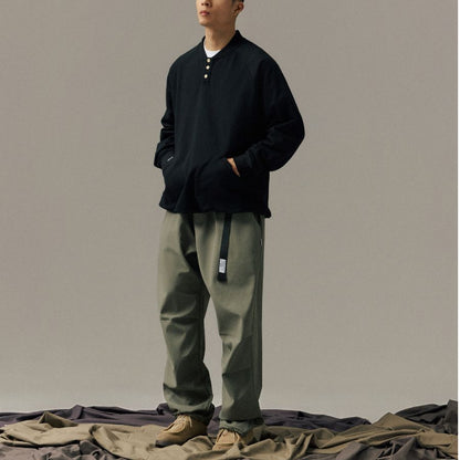 カンガルーポケット ヘンリーネック スウェット　M10663