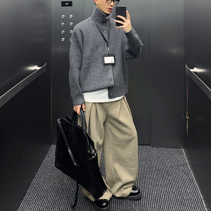 襟付き2WAYニットカーディガン M10461