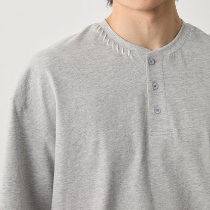 ステッチ ヘンリーネックTシャツ　M10314