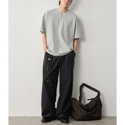 ステッチ ヘンリーネックTシャツ　M10314