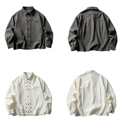 デザインフロントボタン シャツ M10426