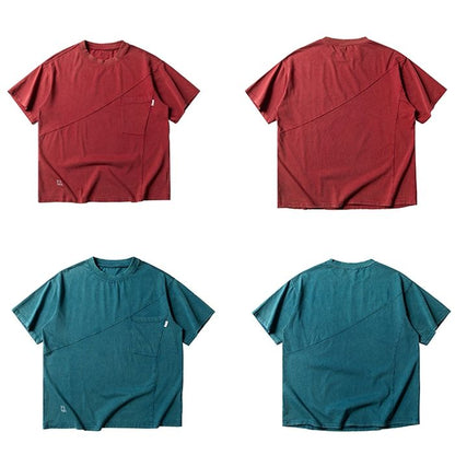 ポケット付  カラーTシャツ　M10186