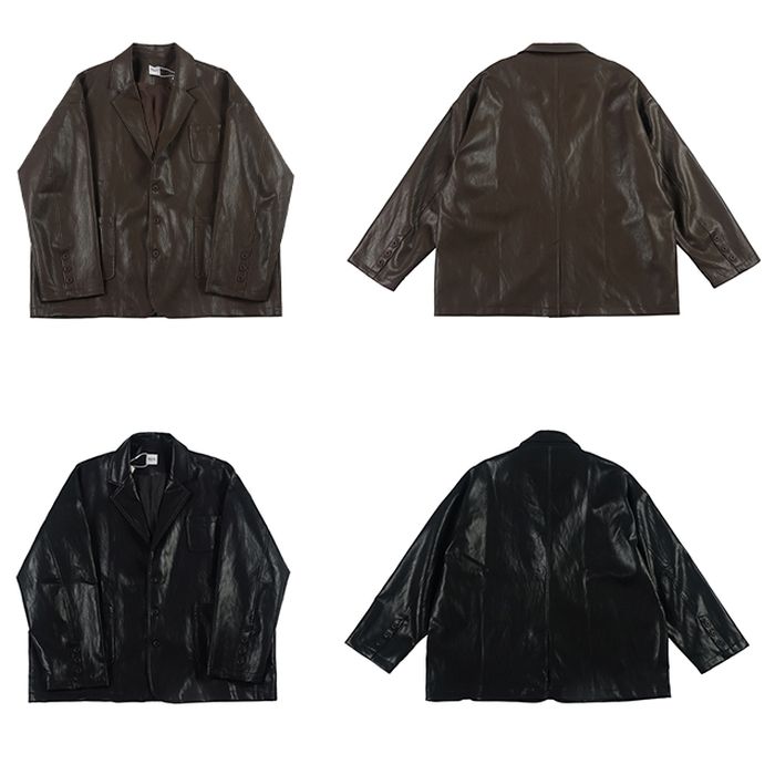 フェイクレザー ジャケット M10385