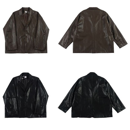 フェイクレザー ジャケット M10385