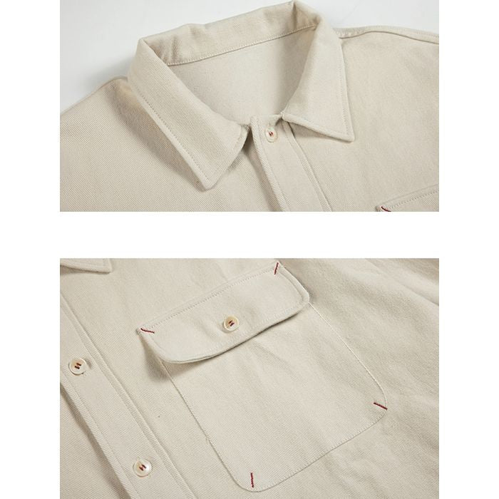 ステッチポケット 長袖シャツ　M10375