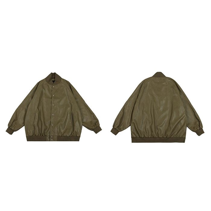 フェイクレザー ブルゾン M10427