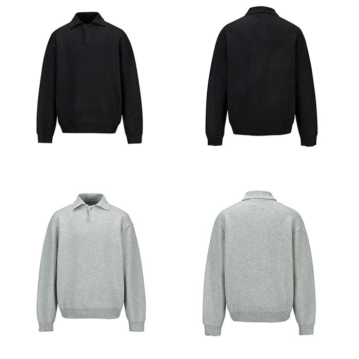 襟付き リラックス ルーズニット M10434