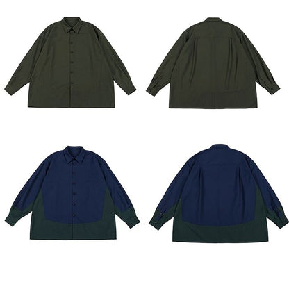 切り替えデザイン 長袖シャツ　M10380