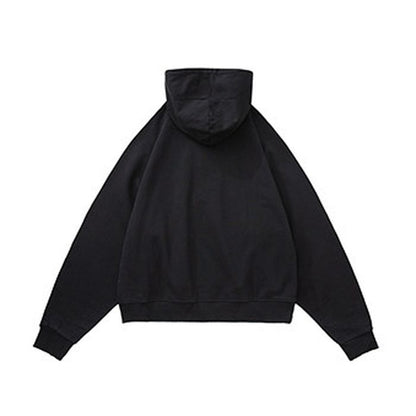 ダメージ加工 ハーフジップフーディ　M10638