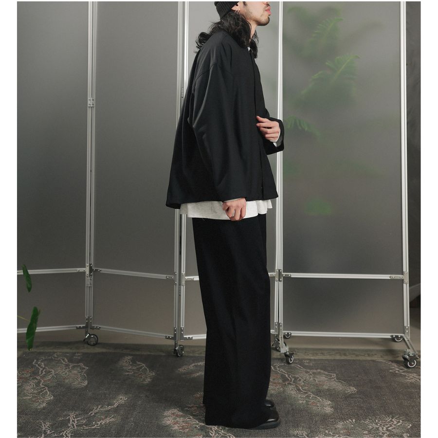 ノーカラー ジップ ジャケット　M10693