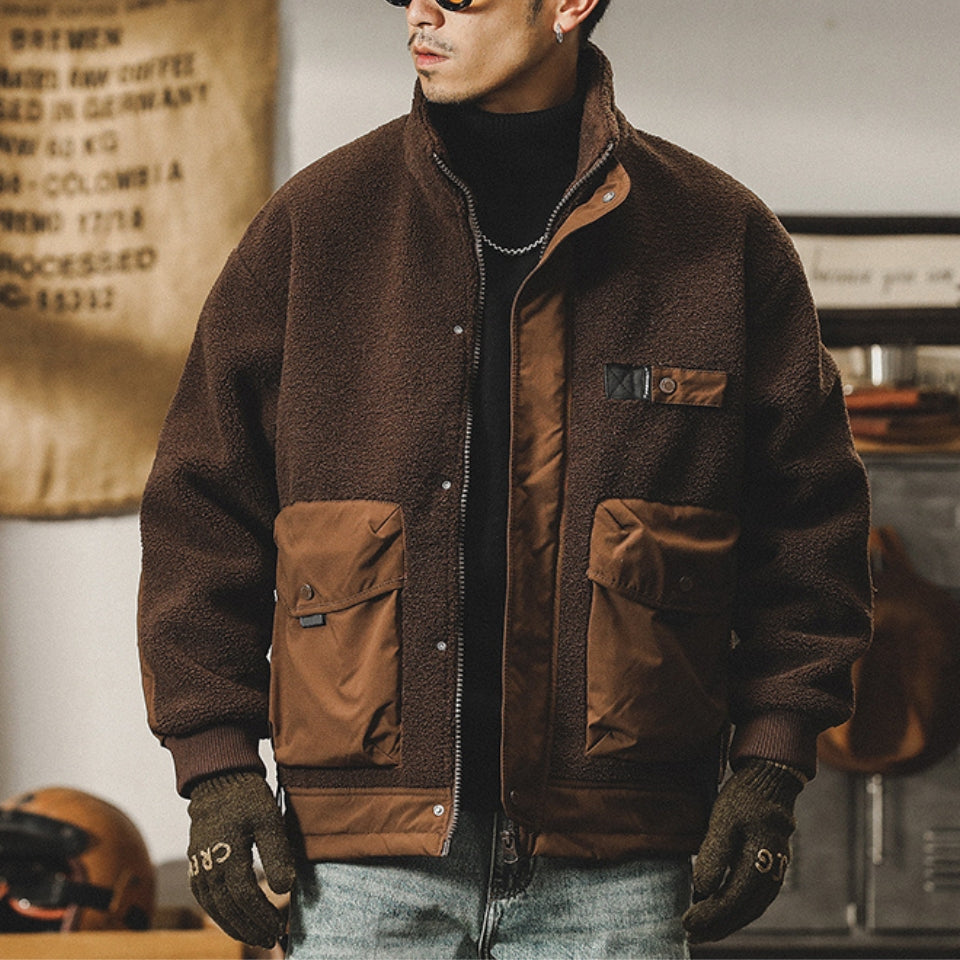 異素材切り替え ボアジャケット　M10568