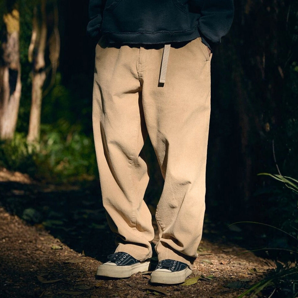 ベルト付き コーデュロイワイドパンツ　M10577