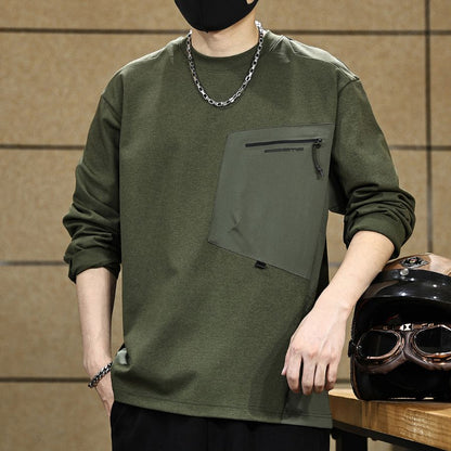 ポケット 切り替え ロングTシャツ　M10668