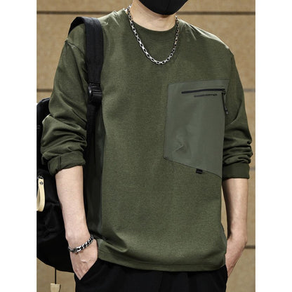 ポケット 切り替え ロングTシャツ　M10668