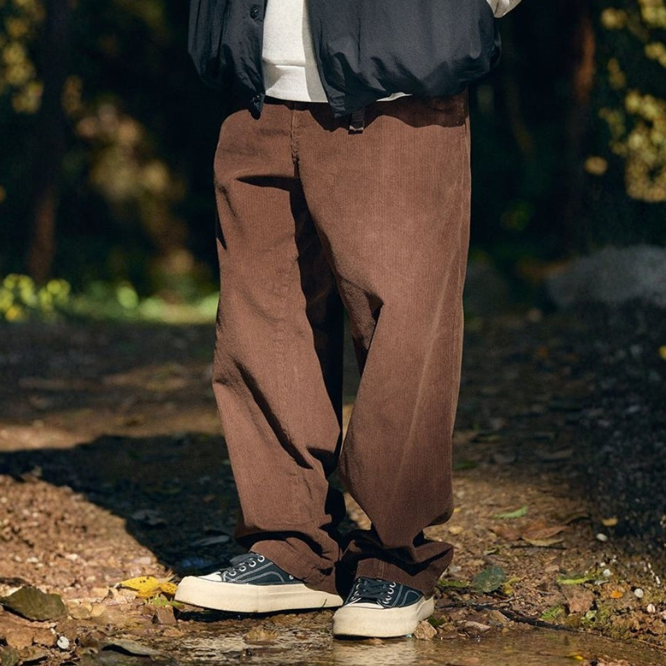 ベルト付き コーデュロイワイドパンツ　M10577