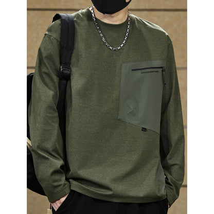 ポケット 切り替え ロングTシャツ　M10668