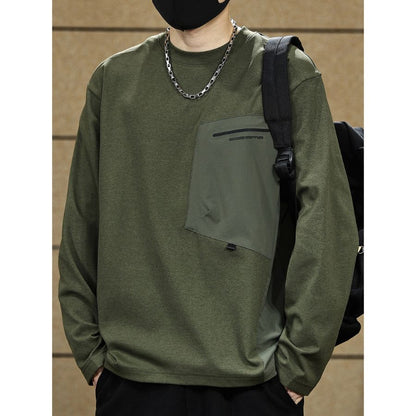 ポケット 切り替え ロングTシャツ　M10668