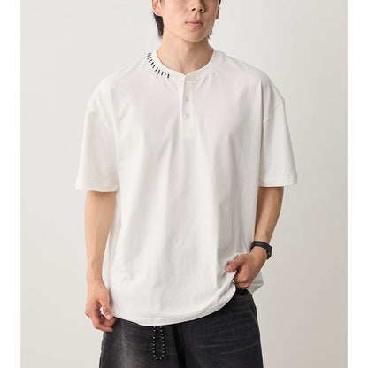 ステッチ ヘンリーネックTシャツ　M10314