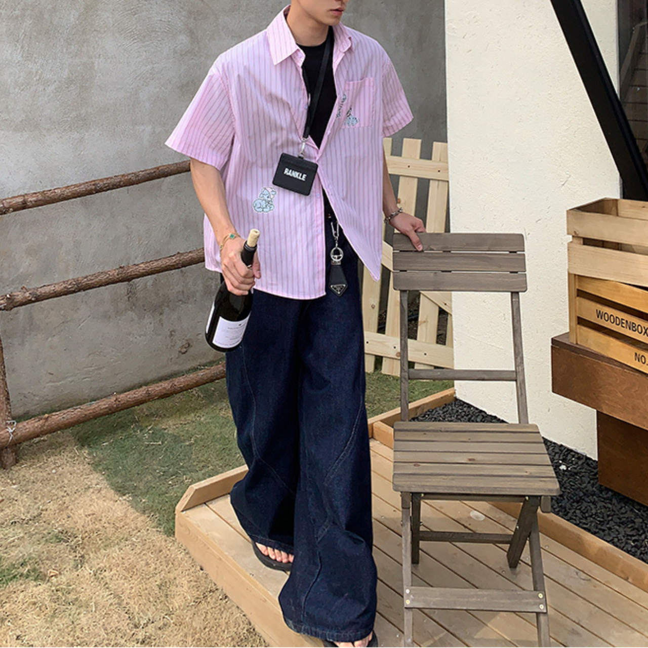 カーブライン ワイドデニムパンツ M10462