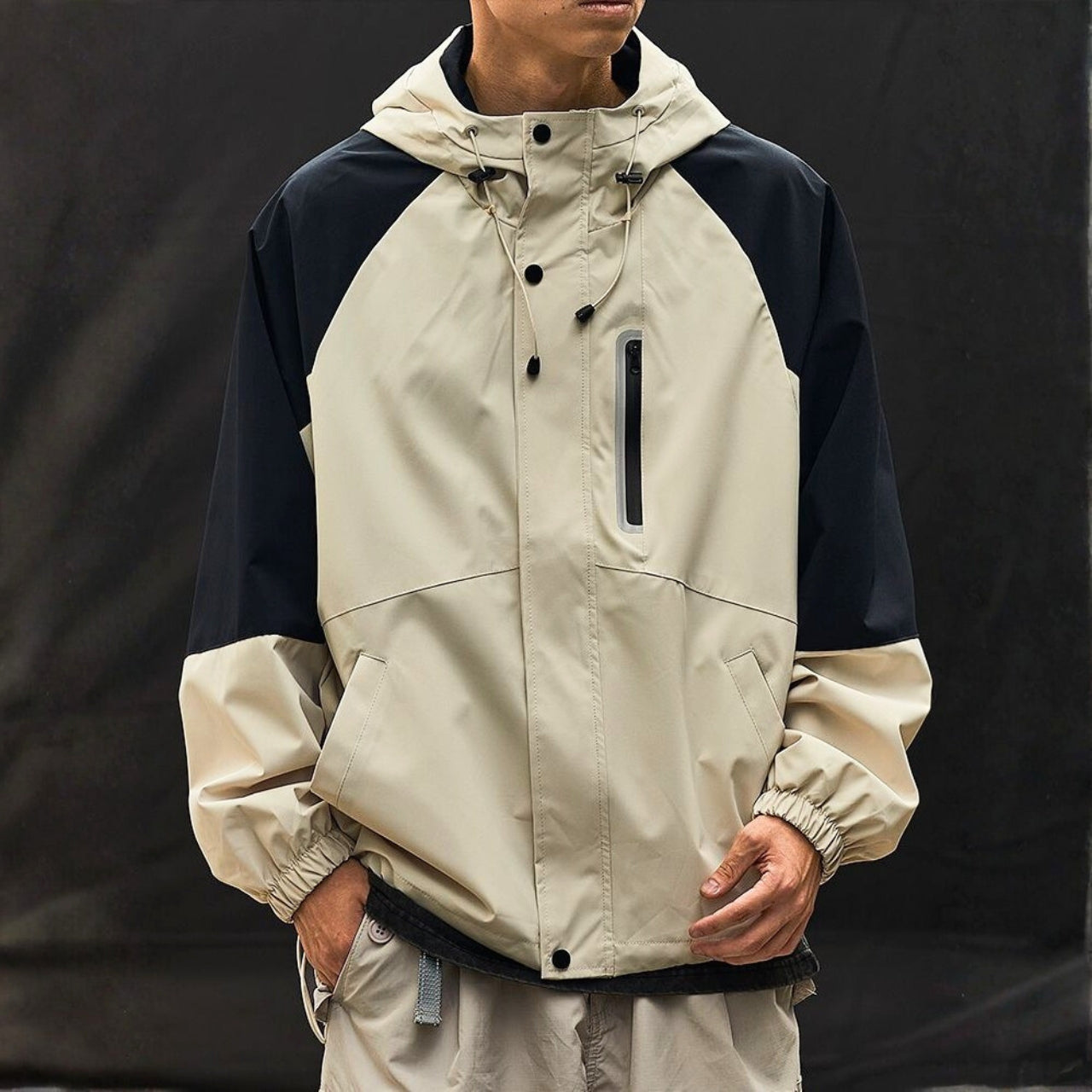 バイカラー フード付きジャケット　M10592