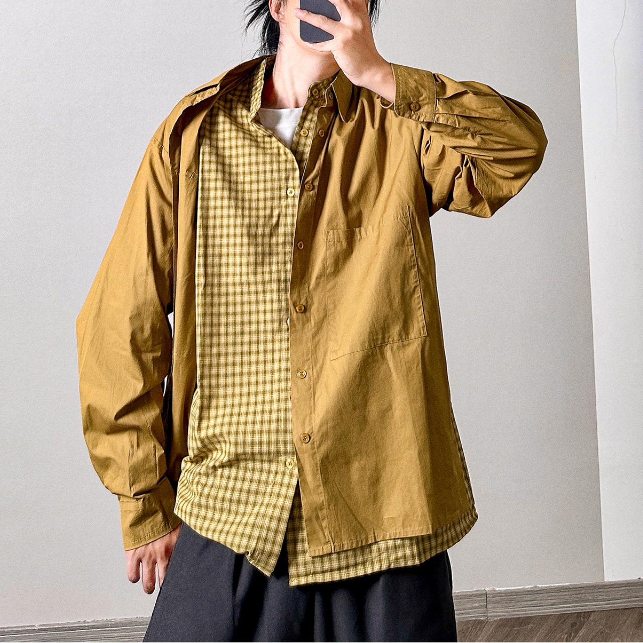 レイヤード風デザインシャツ M10463