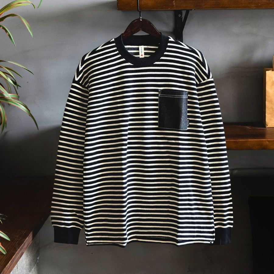 デニムポケット ボーダー スウェット　M10659