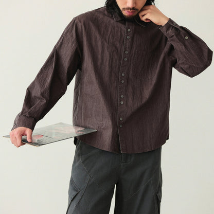 シワ加工 ワッシャー ルーズシャツ M10430