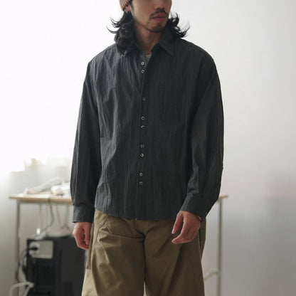 シワ加工 ワッシャー ルーズシャツ M10430