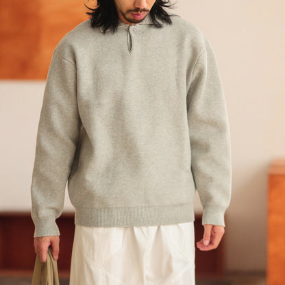 襟付き リラックス ルーズニット M10434