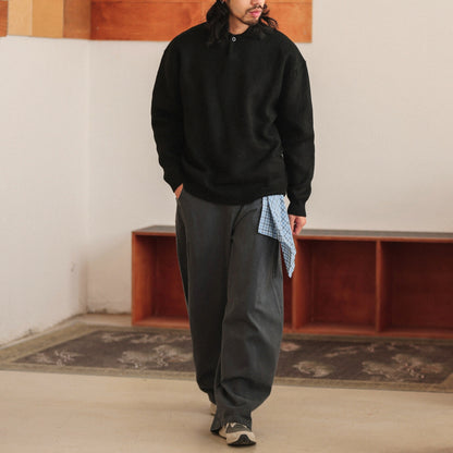 襟付き リラックス ルーズニット M10434