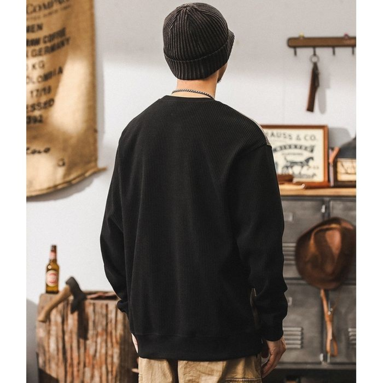 切り替えデザイン バイカラースウェット M10439