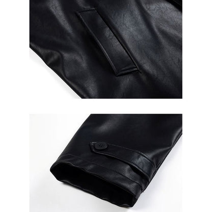 フェイクレザー ロングコート　M10354