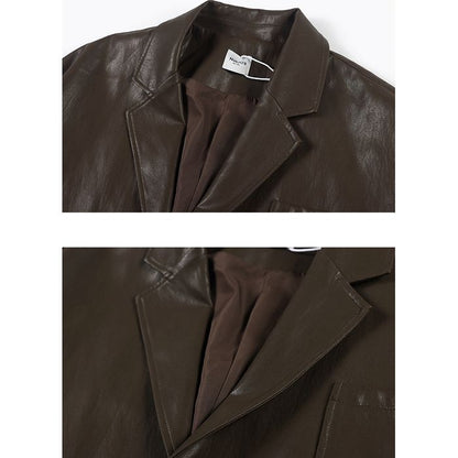 フェイクレザー ジャケット M10385