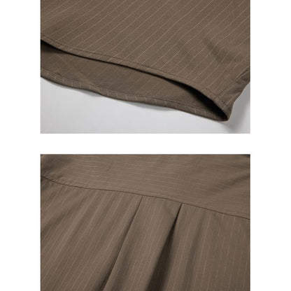 同色ストライプ 長袖シャツ　M10335