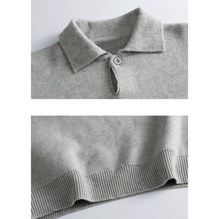襟付き リラックス ルーズニット M10434