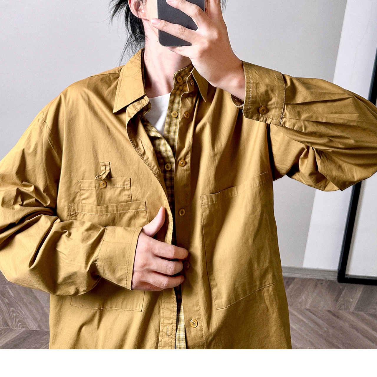 レイヤード風デザインシャツ M10463