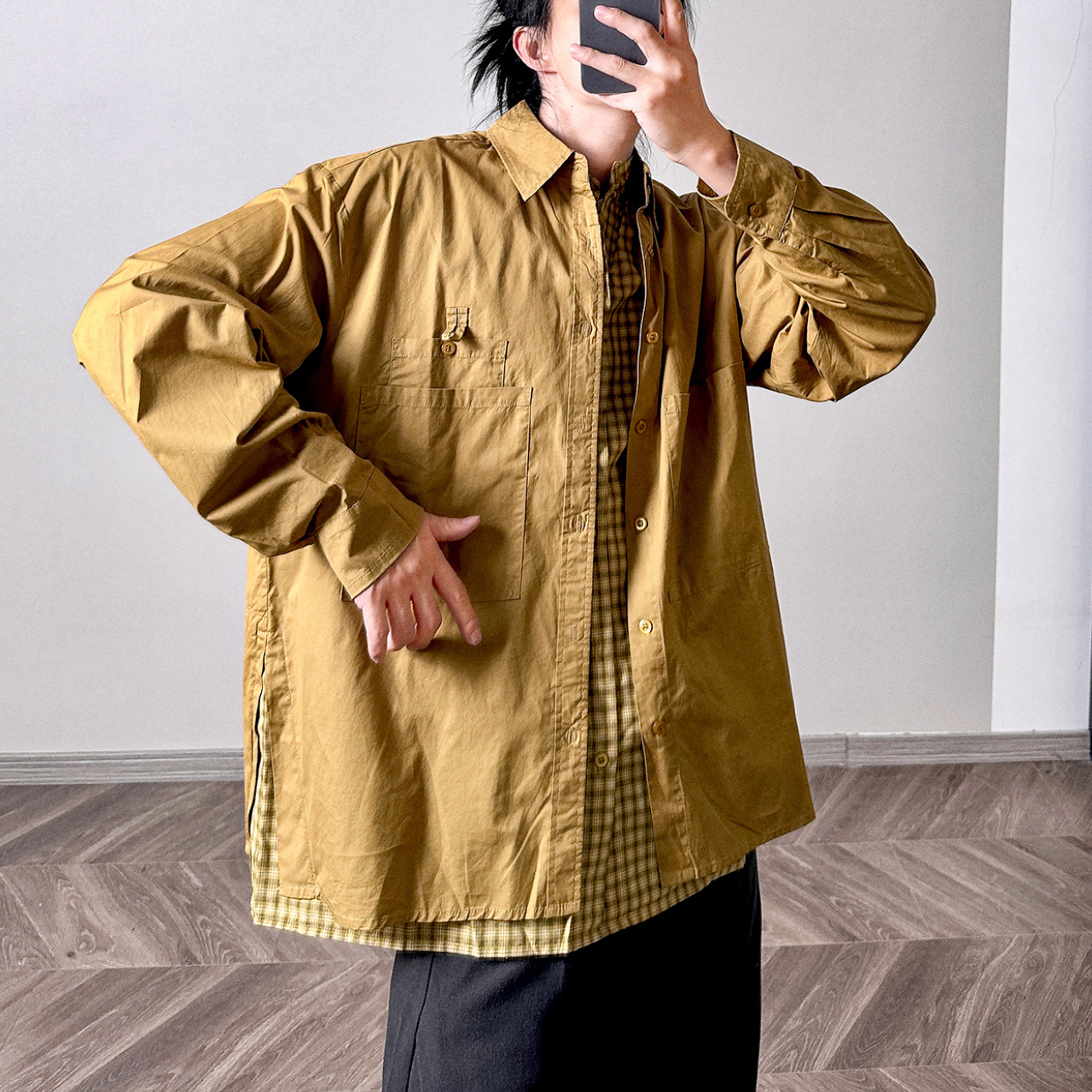 レイヤード風デザインシャツ M10463