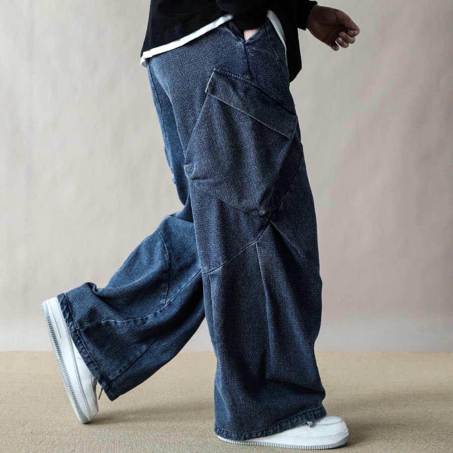 ワイド カーゴ デニムパンツ　M10690