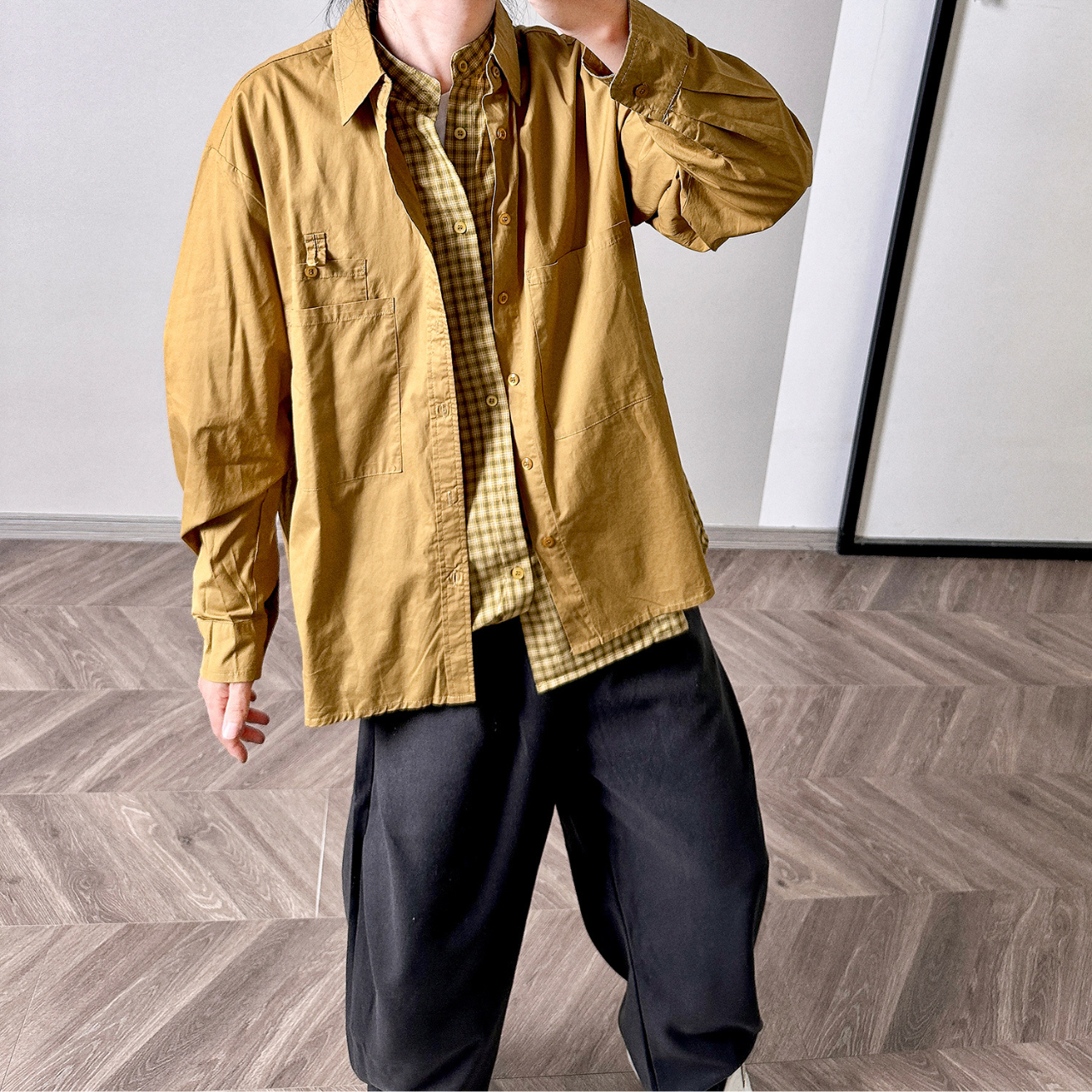 レイヤード風デザインシャツ M10463